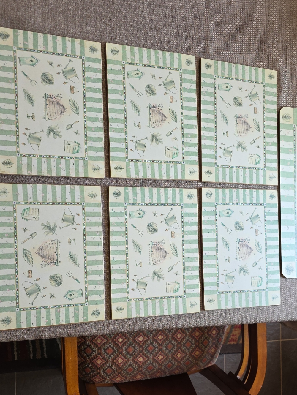 Set of 6 Pfaltzgraff Cork Backed Placemats.